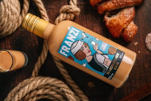 Franzi Vegan/Franzbrötchen Likör/Samtig weicher Sahnelikör/Geschmack von Zimt & karamellisiertem Zucker/Franzbrötchengenuss ganz ohne Krümel / 15% Vol. / 500 ml – Bild 9