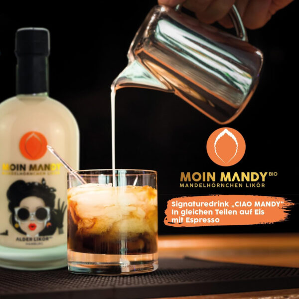 ALDER "MOIN MANDY" - Der Hamburger Mandelhörnchen-Likör mit Lübecker Marzipan | 500 ml | 15% Vol. | Das Hamburger Original | 100% Bio & Vegan | Made von uns: Organic Distillers Hamburg – Bild 5