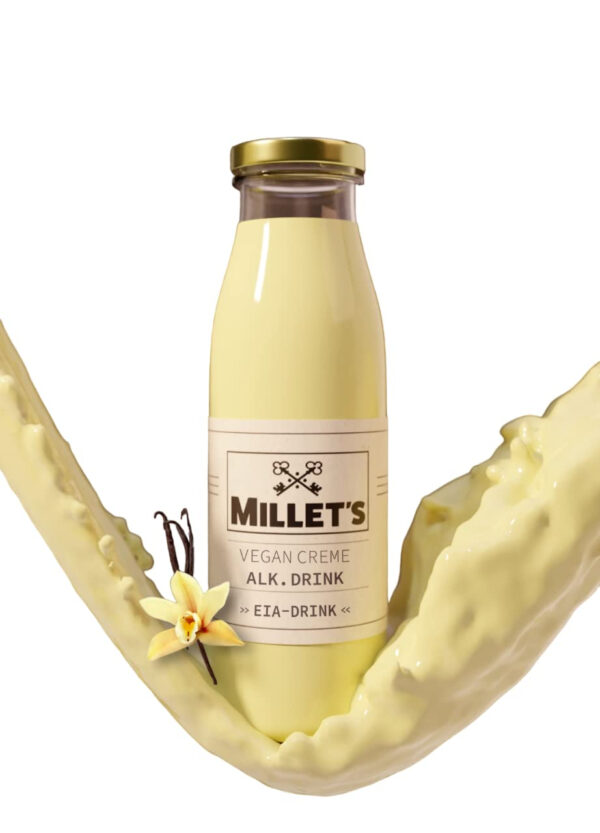 MILLET'S Vanille Creme Likör | 500ml | Cremiger Likör mit Vanillegeschmack | Vegan & Genussvoll | Vanniliger, cremiger Likör mit Alkohol