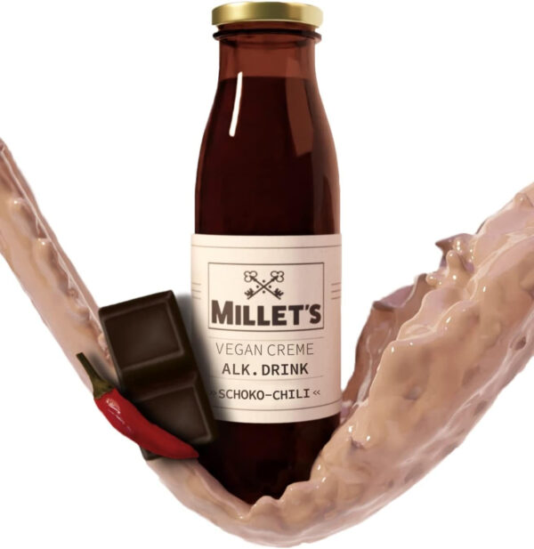 MILLET'S - Vegan Creme Likör - SchokoChili/Cremiger Alkohol mit feiner Chilinote/Dezente Schärfe