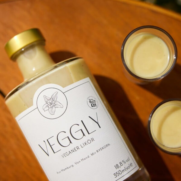 VEGGLY Veganer Likör – Handgemachter Likör mit Haferdrink, Tahiti-Vanille & Roggenkorn, ohne Soja & Konservierungsstoffe – Bild 3