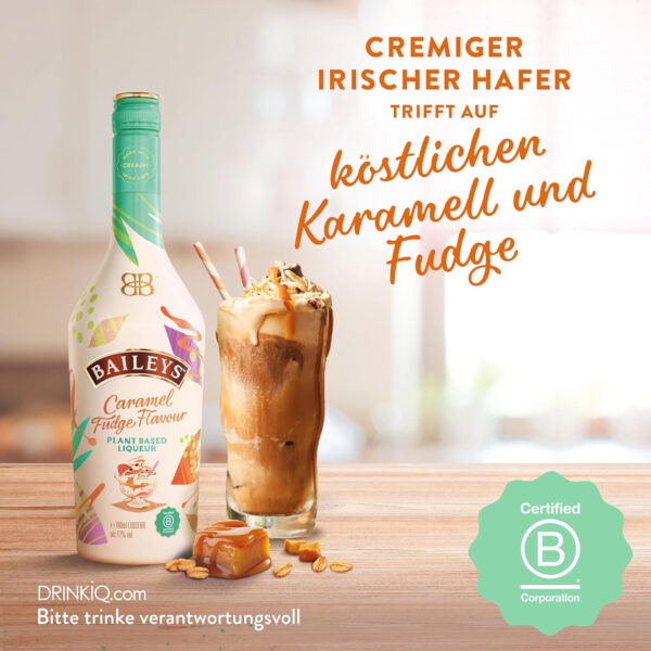 Baileys Caramel Fudge, B-Corp zertifiziert, Original Irish Cream Likör, Vegan, Glutenfrei, limitierte Edition, Plant-Based,17% vol, 700ml Einzelflasche – Bild 4