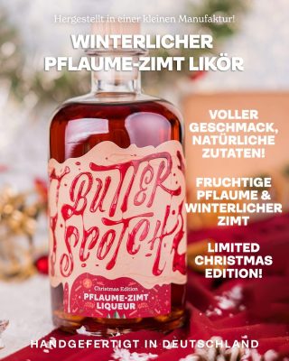 Butterclub – Butterscotch Pflaume Zimt Likör – Pflaume Zimt Liqueur – 20_ Vol. (1 x 0.5 l) Vegan Butterclub - Butterscotch Pflaume Zimt Likör - Pflaume Zimt Liqueur - 20_ Vol. (1 x 0.5 l) Vegan